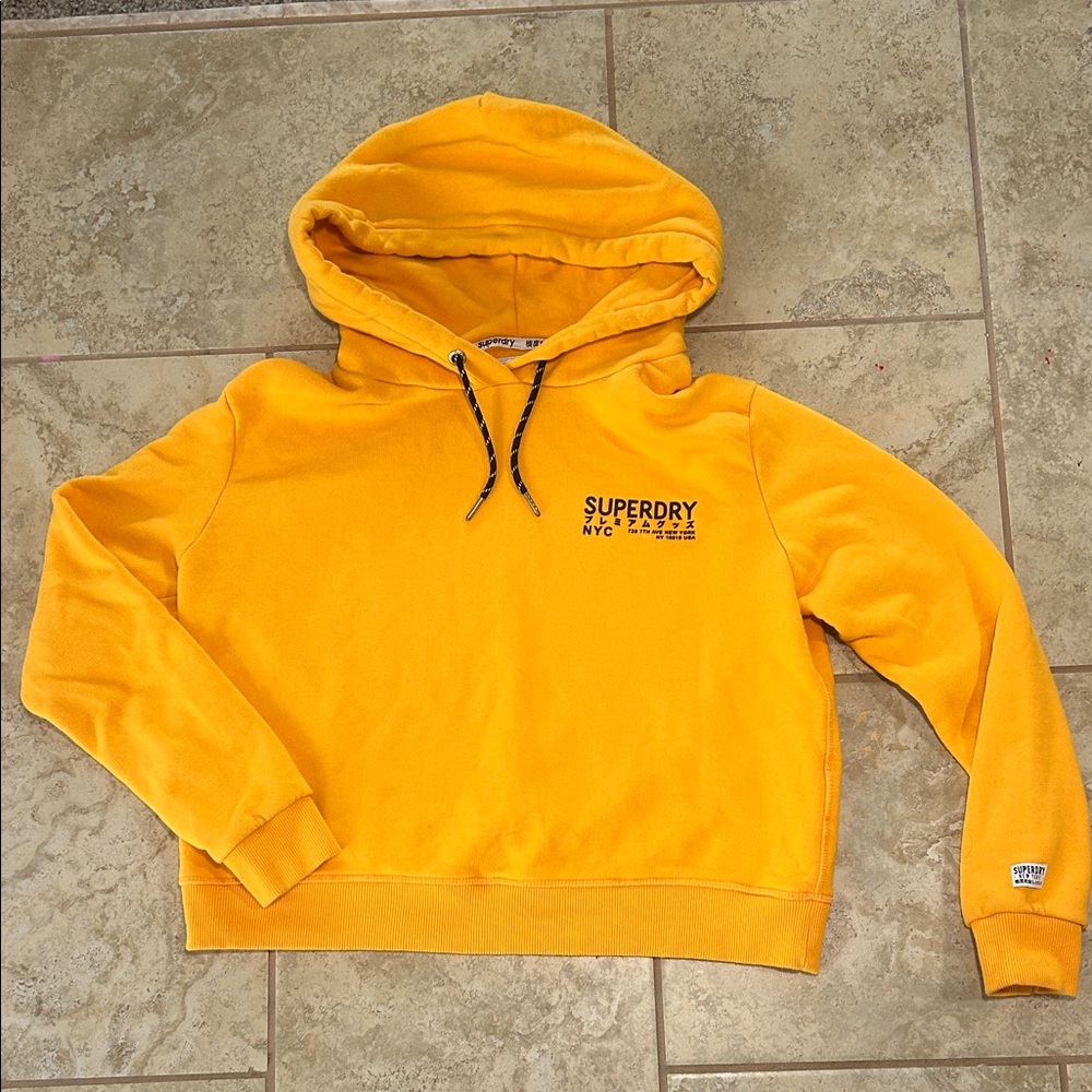 Superdry Hoodie Sweatshirt, cropped size US 8